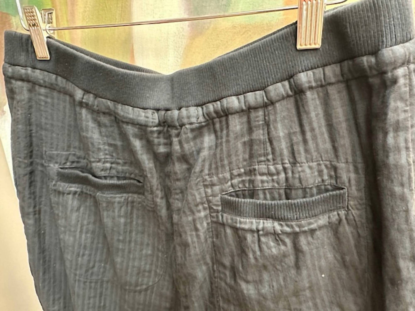 Women's Cotton Linen Blend Cropped Pant