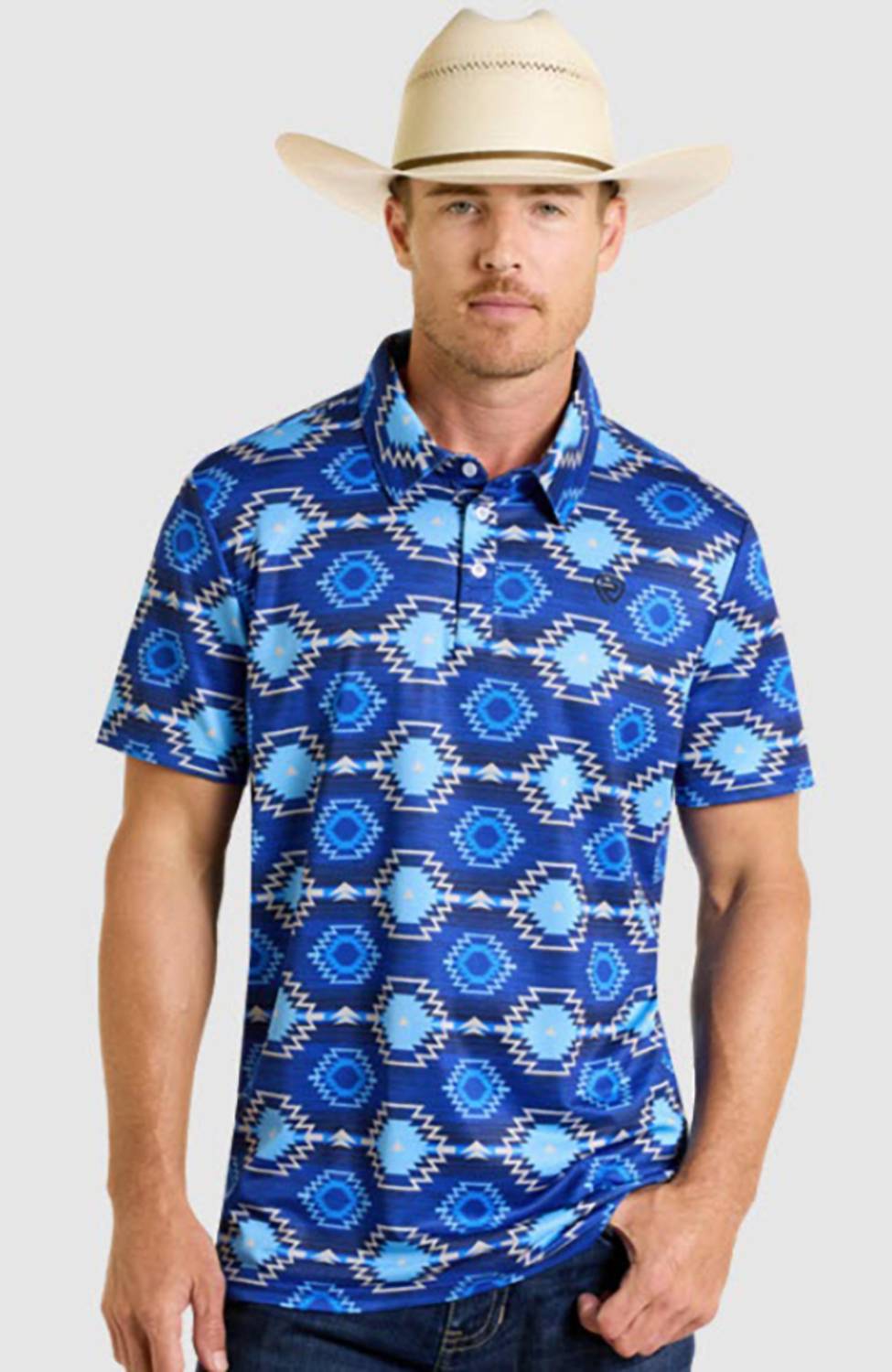 Aztec Printed TEK Polo Shirt