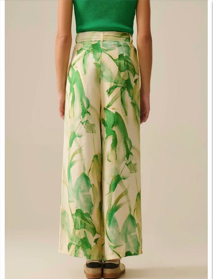 Floral Belted Pants