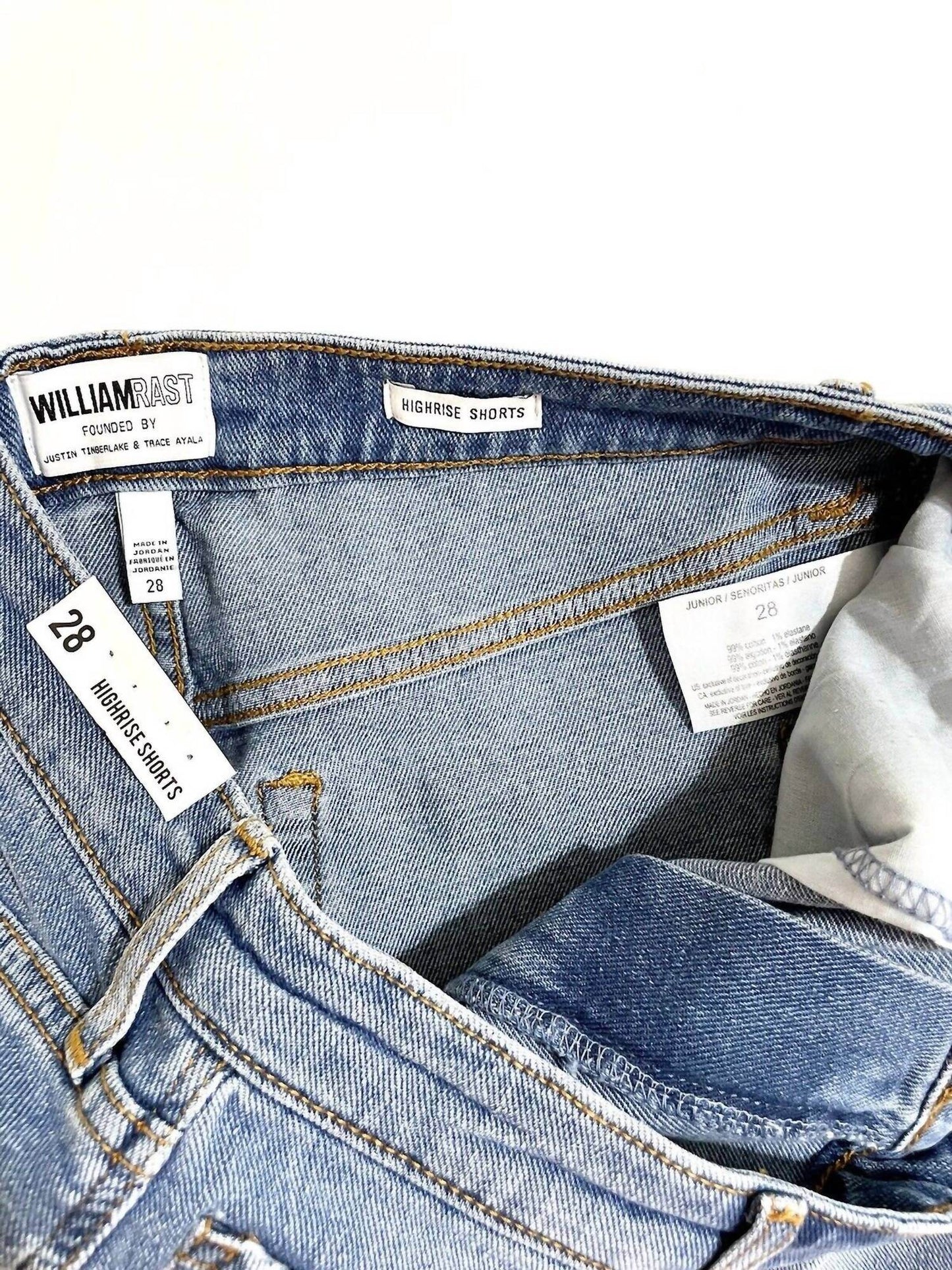 William Rast - Pop High Rise Ripped Denim Jean Shorts - Rack Hunt -