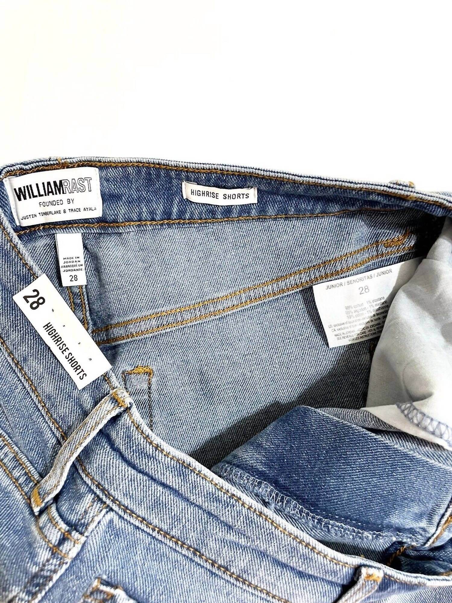 William Rast - Pop High Rise Ripped Denim Jean Shorts - Rack Hunt -