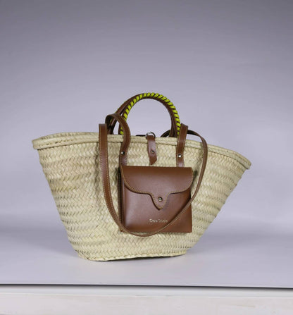 Women's Hand-braided Palm Basket Bag