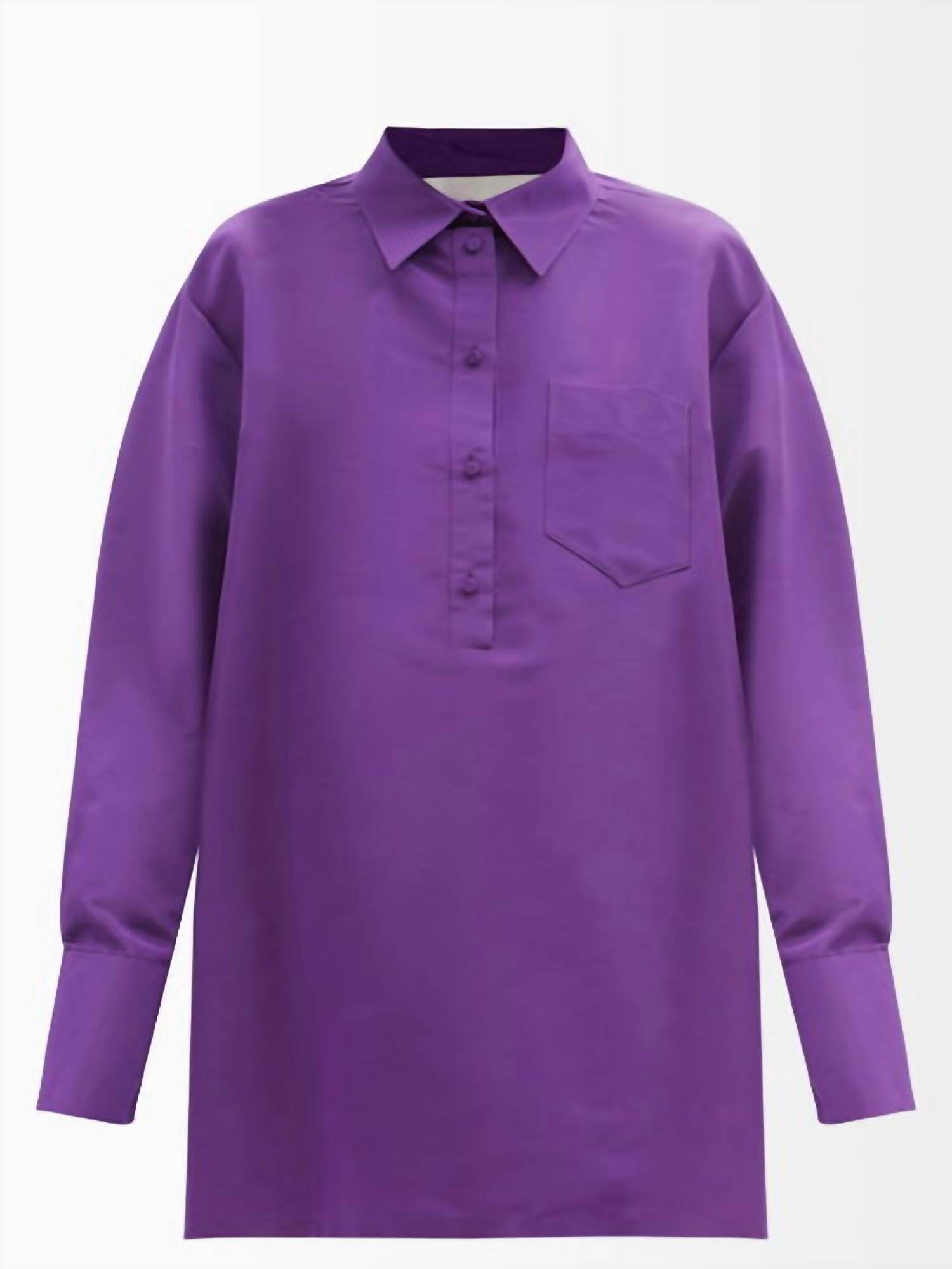 Valentino - Oversized Silk Faille Shirt Dress - Rack Hunt