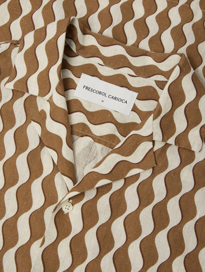 Roberto Listra Print Linen Shirt