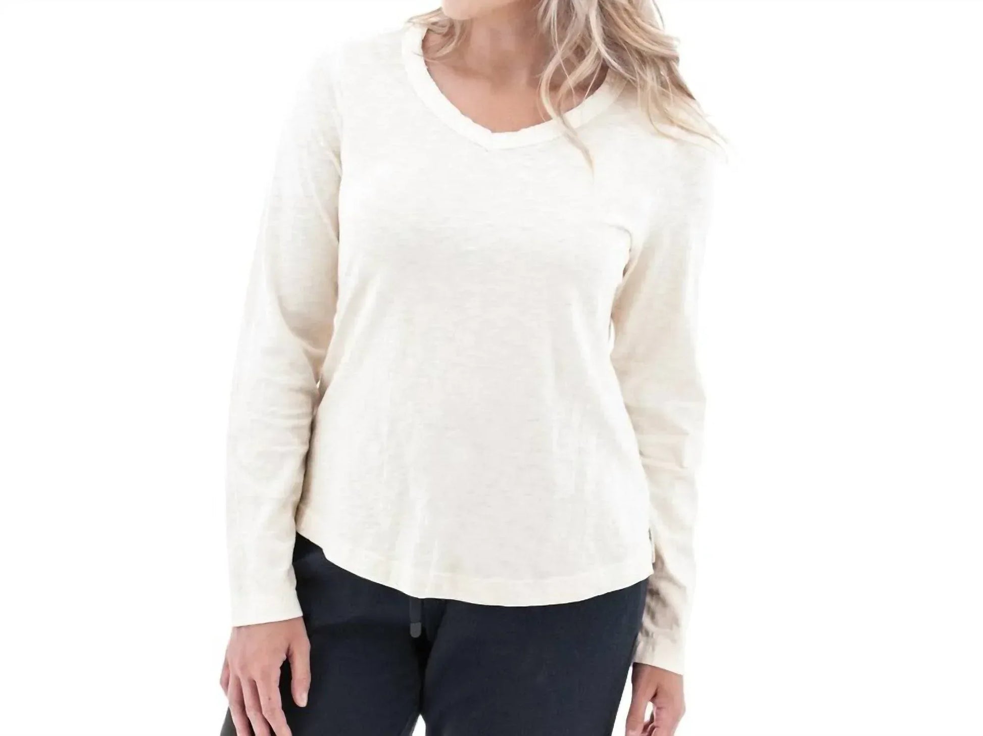 Old Ranch - Layla Organic V-Neck Top - Rack Hunt