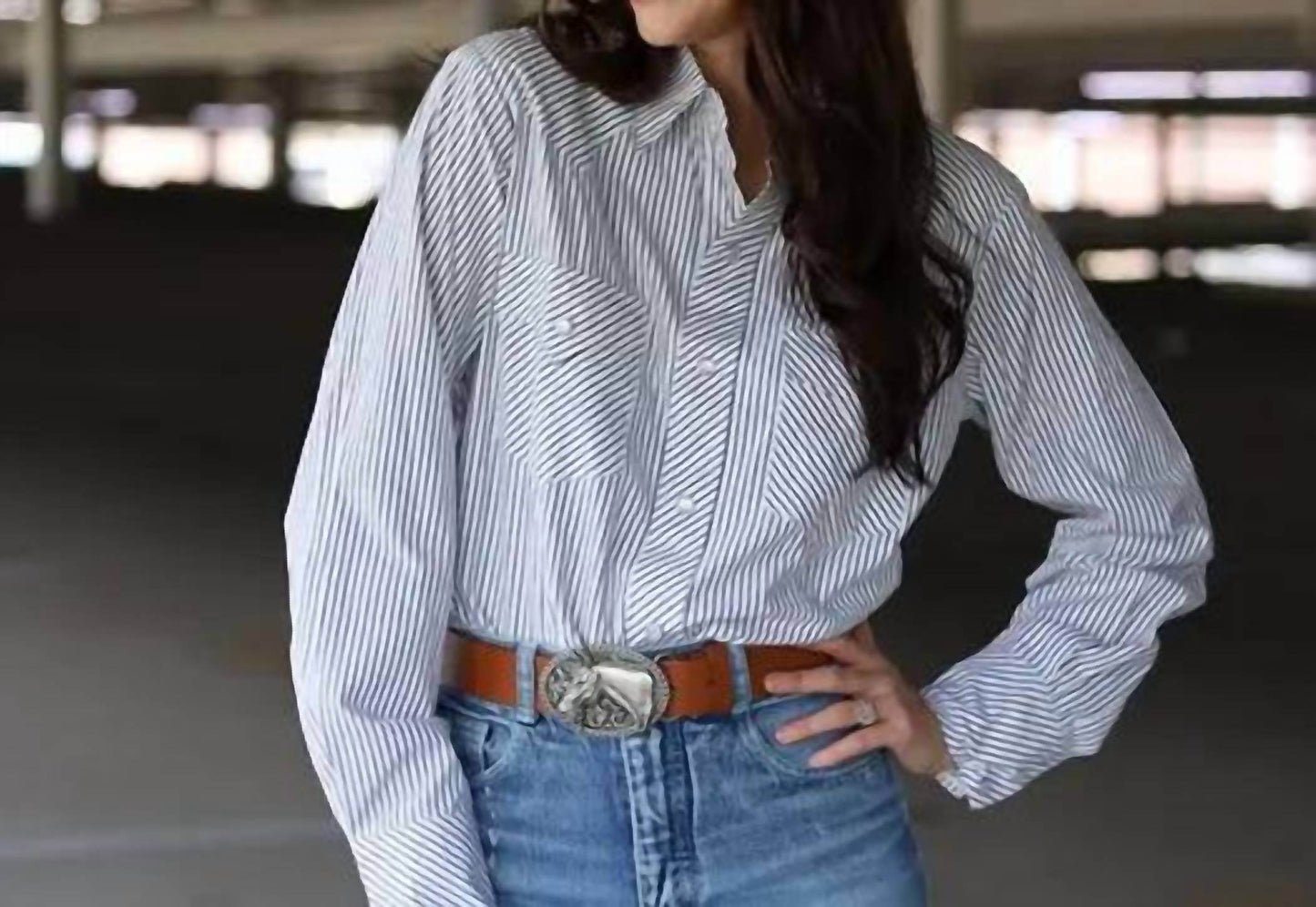 Turquoise Haven - Vintage Pearl Snap Blouse - Rack Hunt -