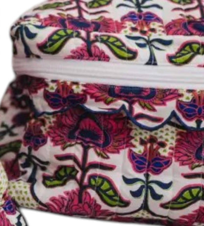 Women's Luxe Quilted Cosmetic Bag - Set Of 3