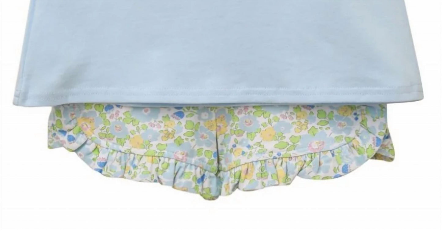 Girl's Blooming Floral Short Set