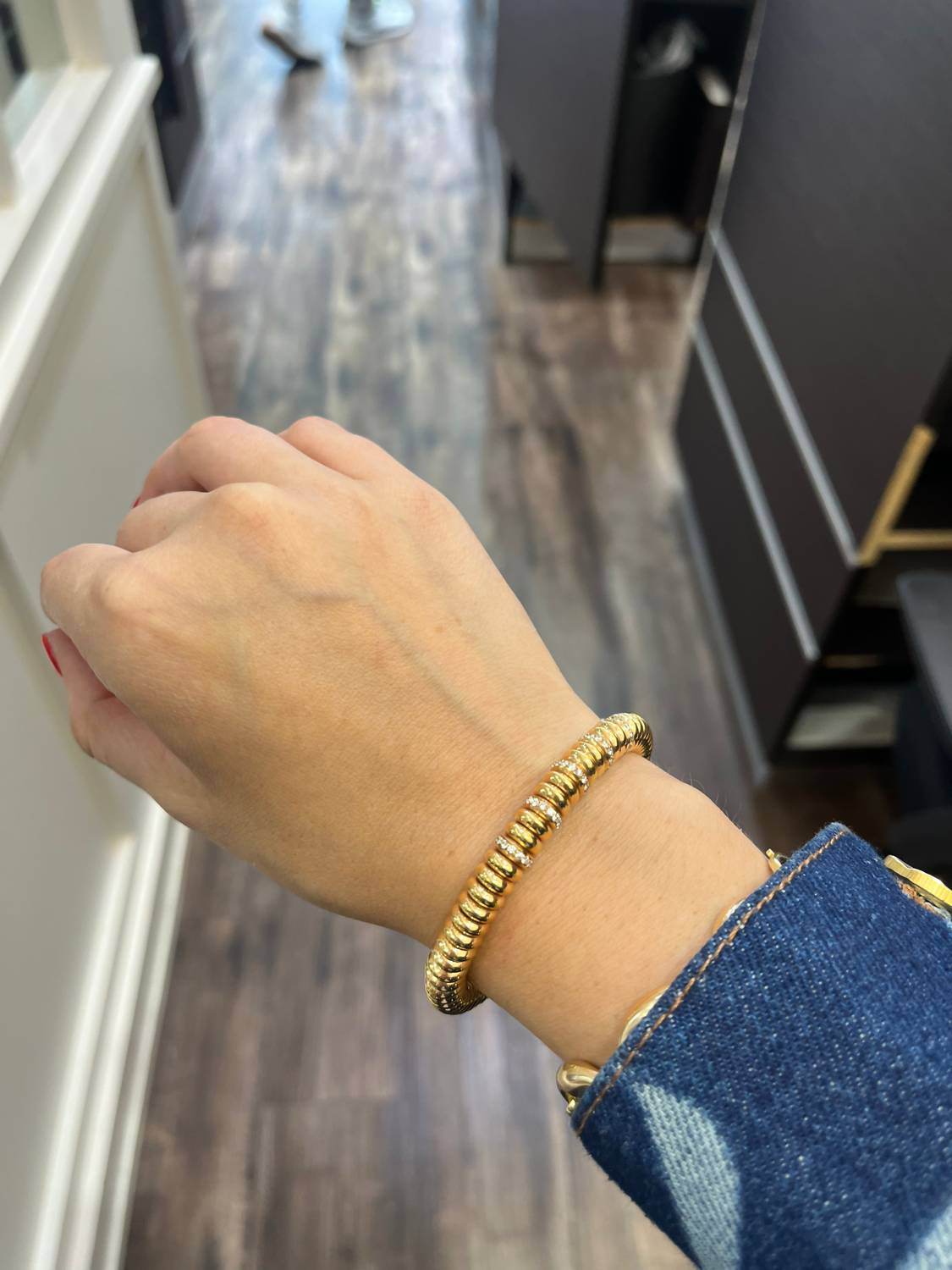 Normani - Women's Ribbed Diamond Stretch Bracelet - Rack Hunt -