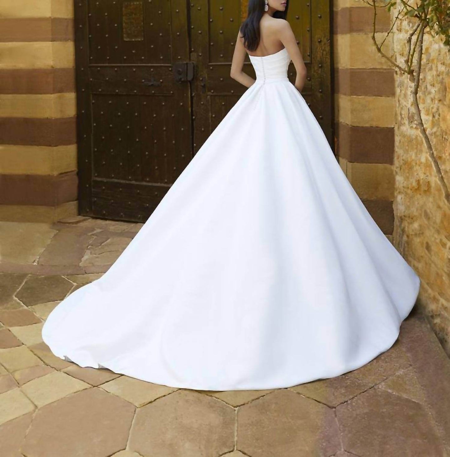 Cosmobella - Satin Strapless Princess Gown - Rack Hunt -