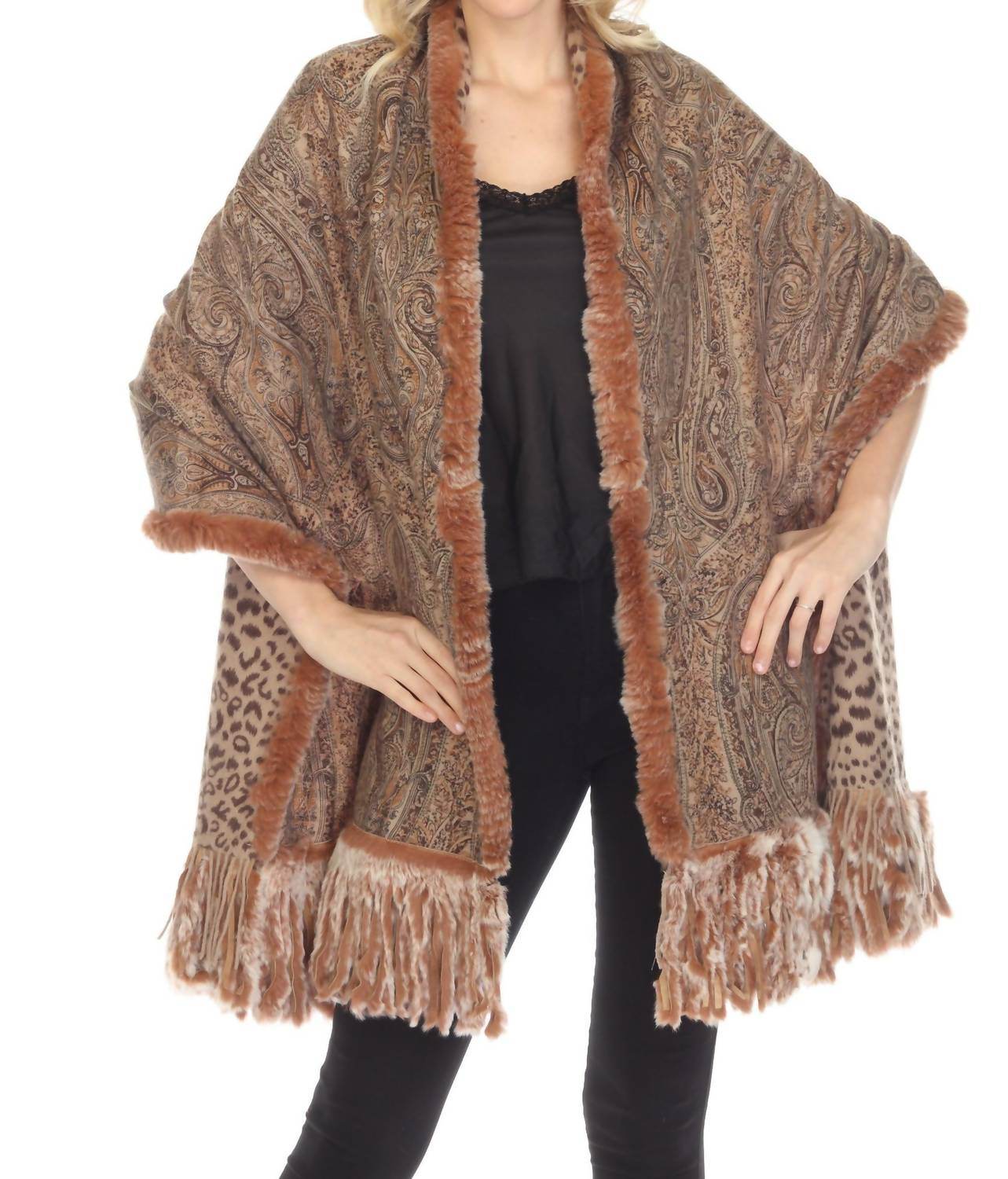 Belle Fare - Women's Combo Reversible Shawl - Rack Hunt -