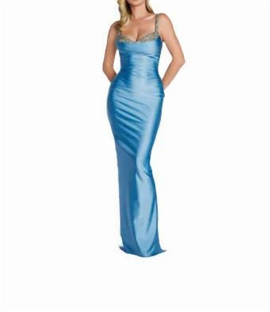 Playful Open Back Evening Dress