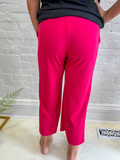 Lucy Wide Leg Stretchy Crop Pants