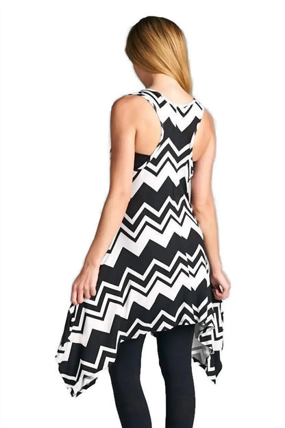 Emerald Fashion - Chevron Tunic Tank Dress - Rack Hunt