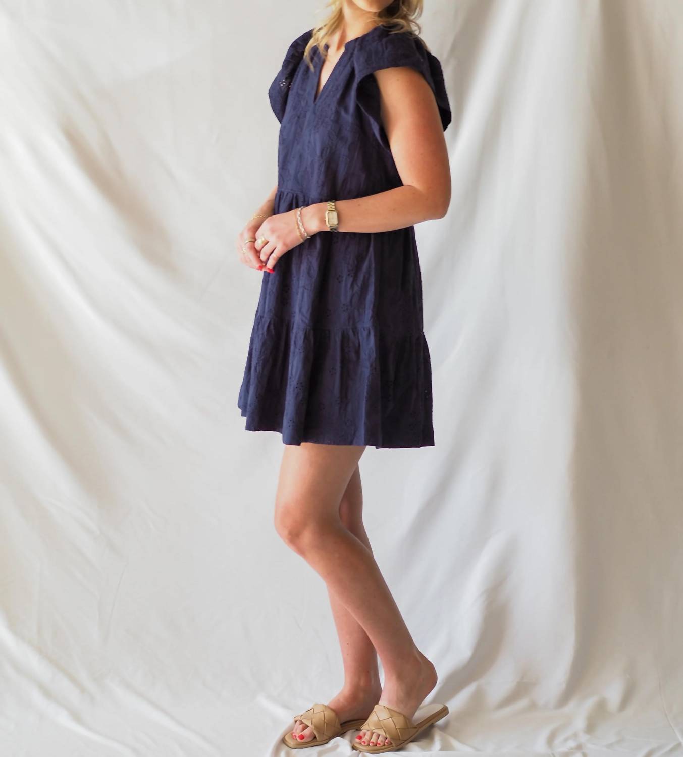 Embroidered Eyelet Everyday Dress