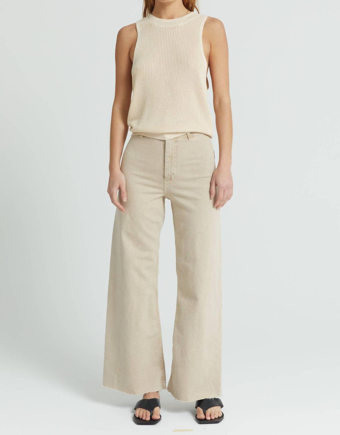 Women's Ribbed Knit Sleeveless Top