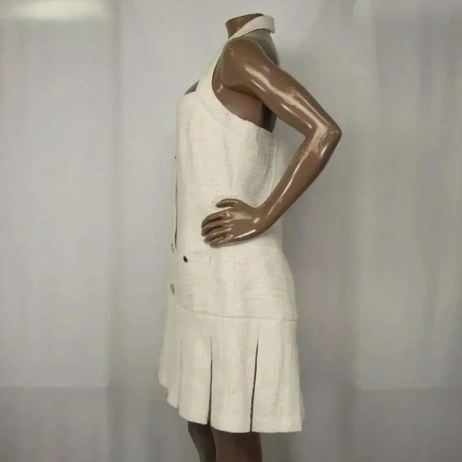 Marciano - Women's Tweed Square Neck Sleeveless Mini Dress - Rack Hunt