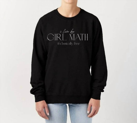 The Minted Olive - Girl Math Graphic Crewneck Sweatshirt - Rack Hunt -
