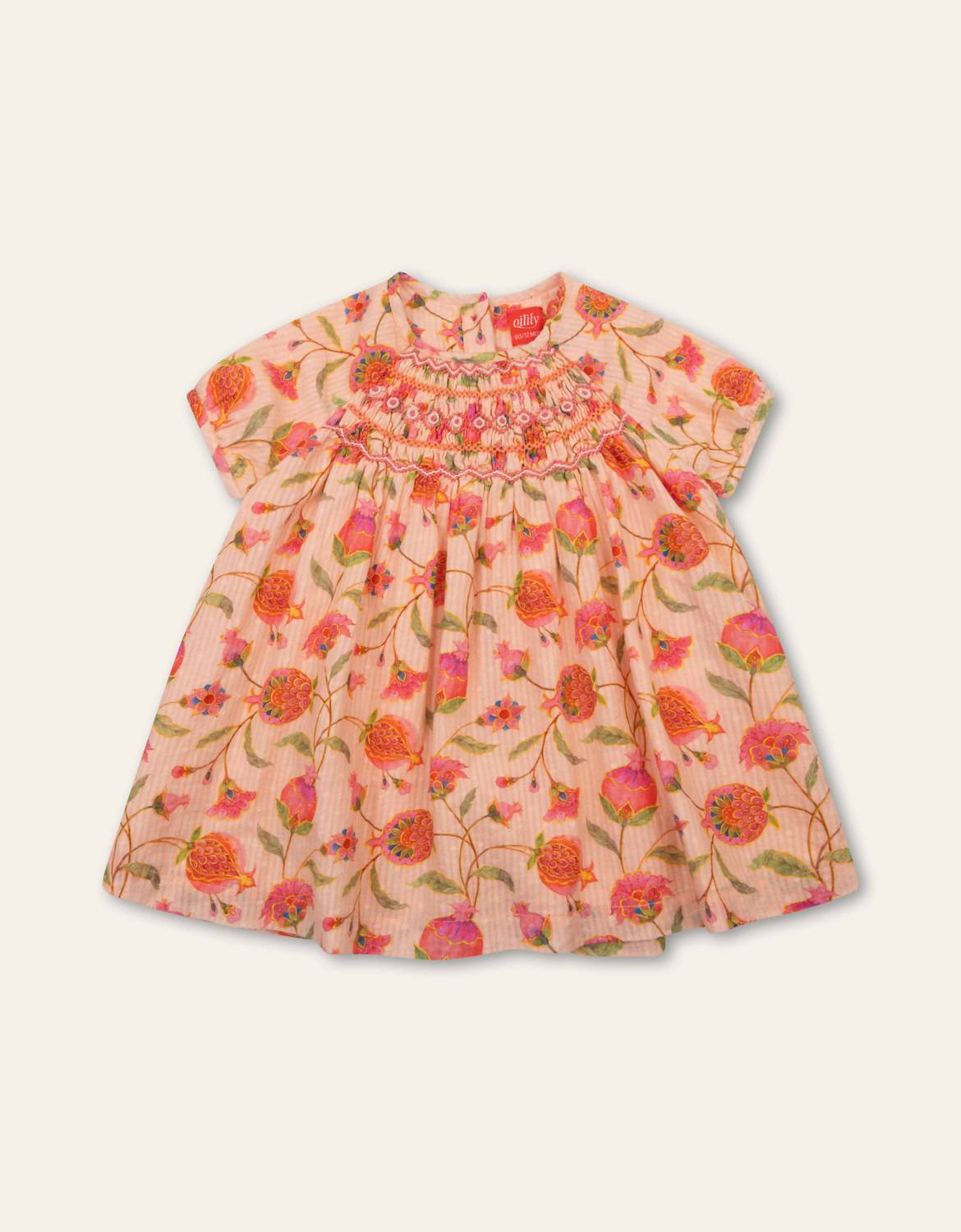 Girl's Dorissa Smocked Floral Dress