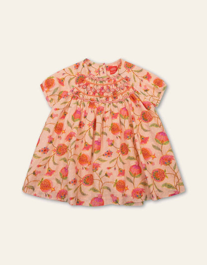 Girl's Dorissa Smocked Floral Dress