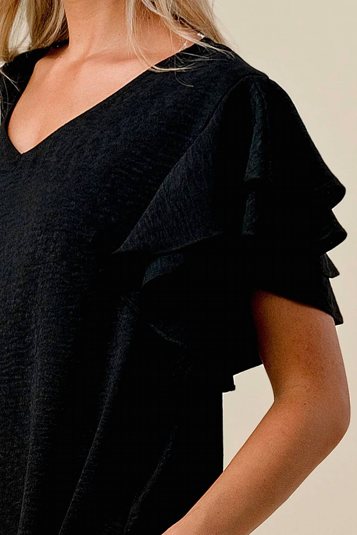 Ruffle Sleeve Dress - Plus