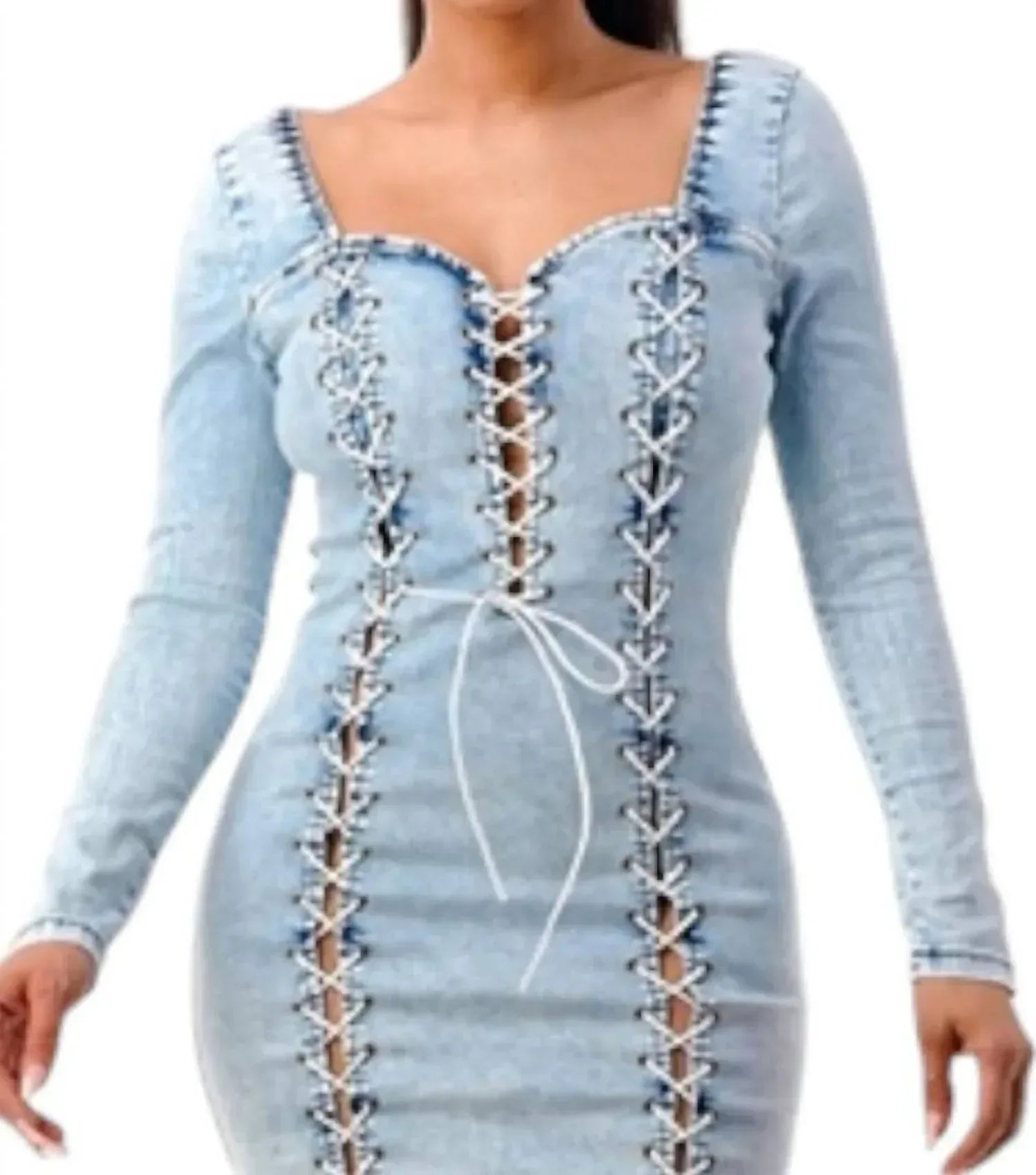 Love Highlight - Highlight Denim Mini Dress - Rack Hunt