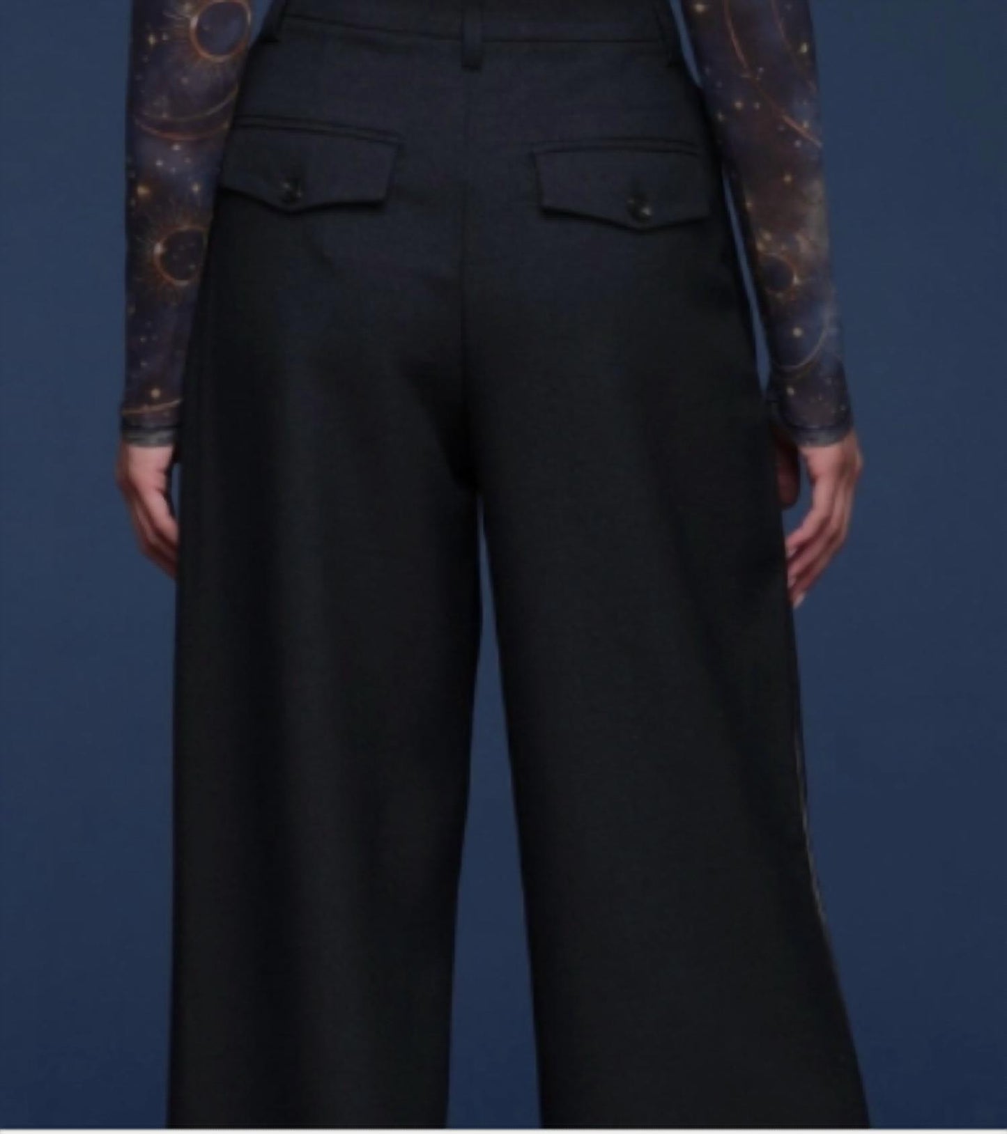 Side Stripe Wide Leg Trouser