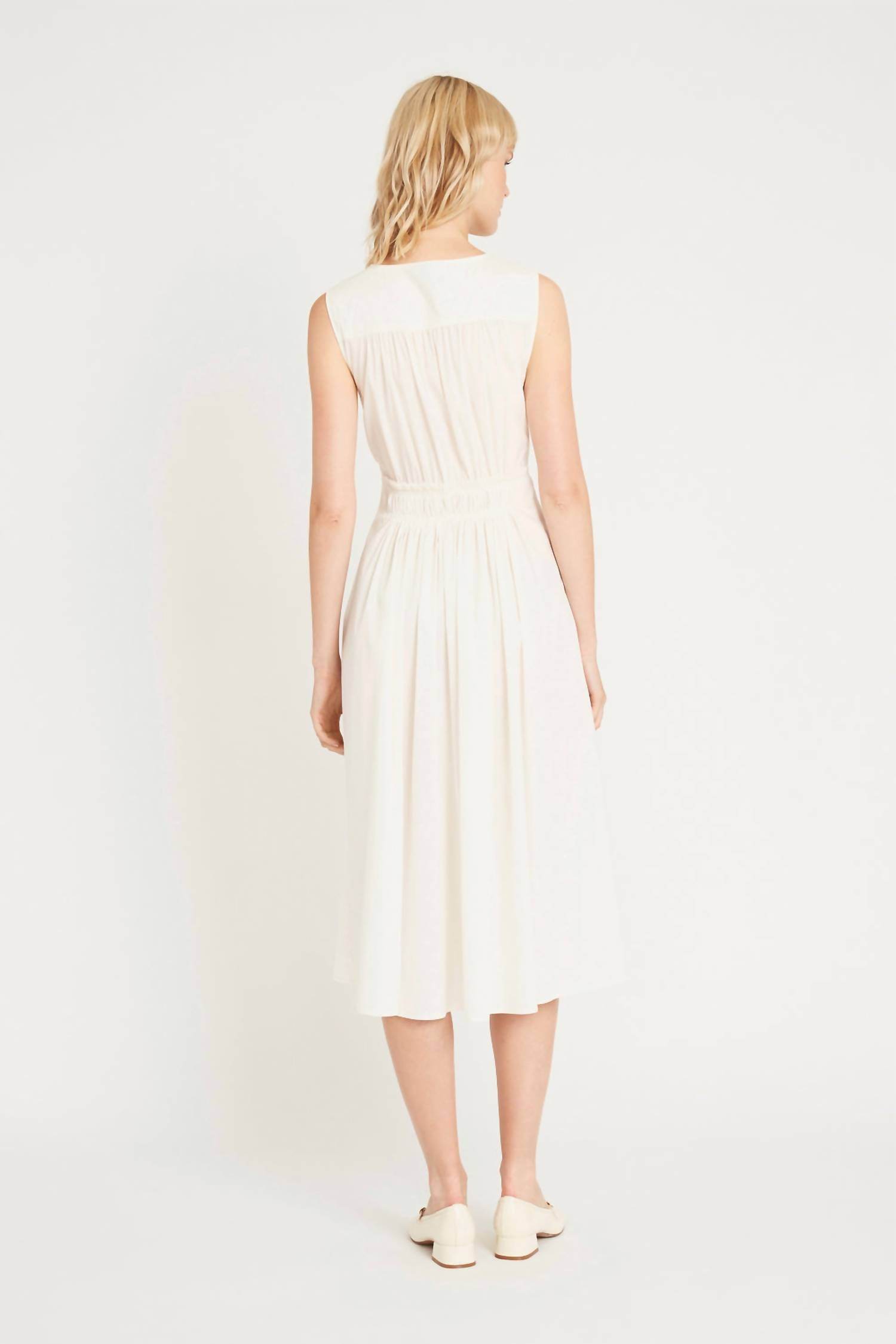 Luxely - V-neck Midi Dress - Rack Hunt -