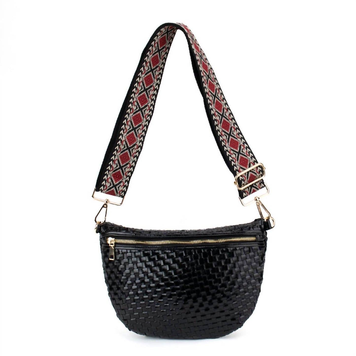 Women's Fiona Checkered Woven Bum Bag