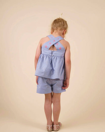 Romy Embroidered Hearts Blouse