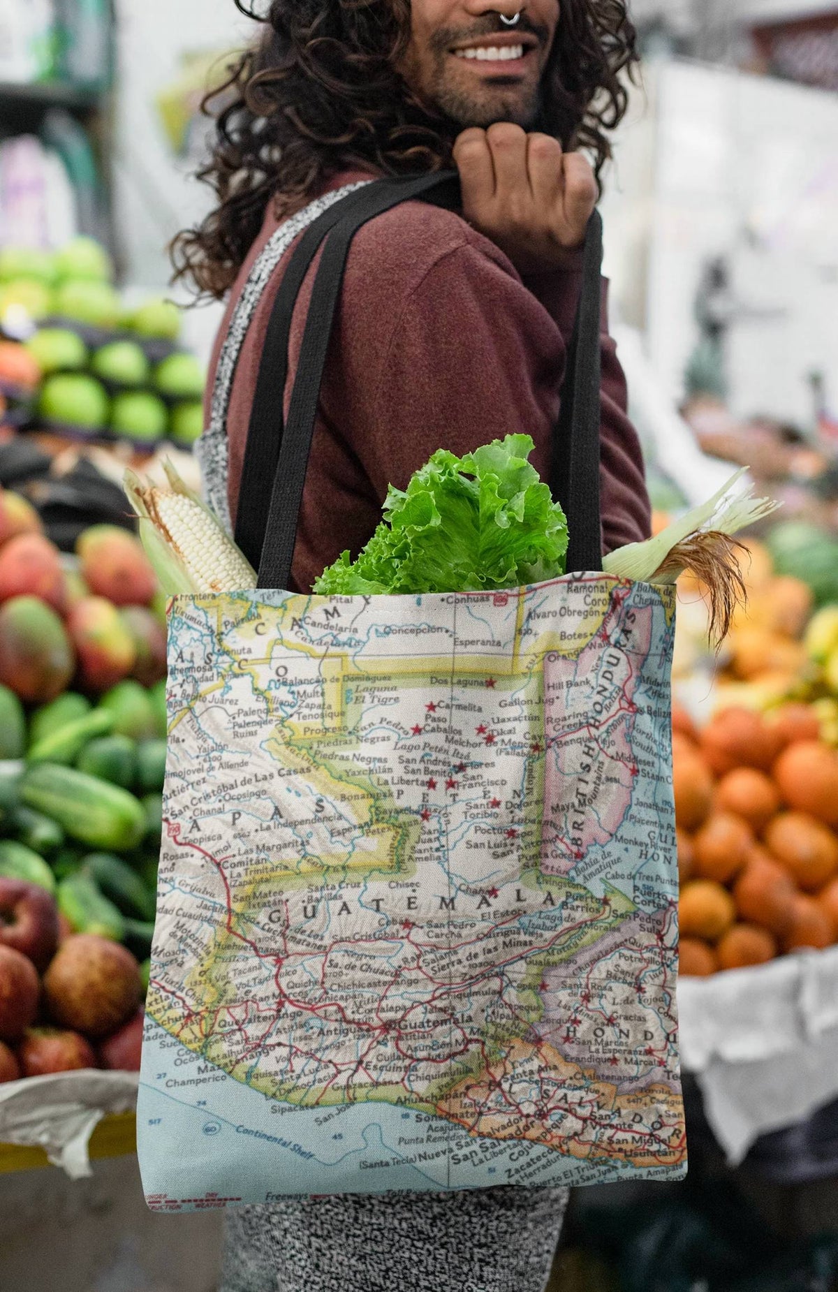 Women's Georgia Map Tote Bag