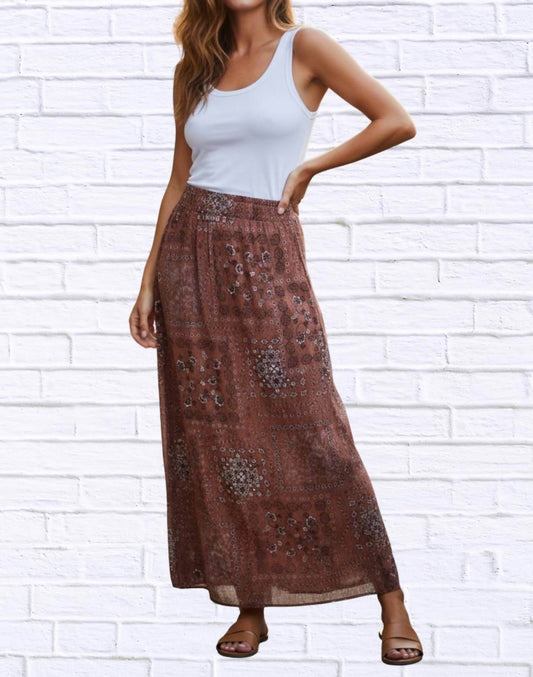 Diva USA - Boho Patchwork Printed Maxi Skirt - Rack Hunt -