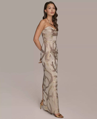 Women's Sweetheart Jacquard Gown
