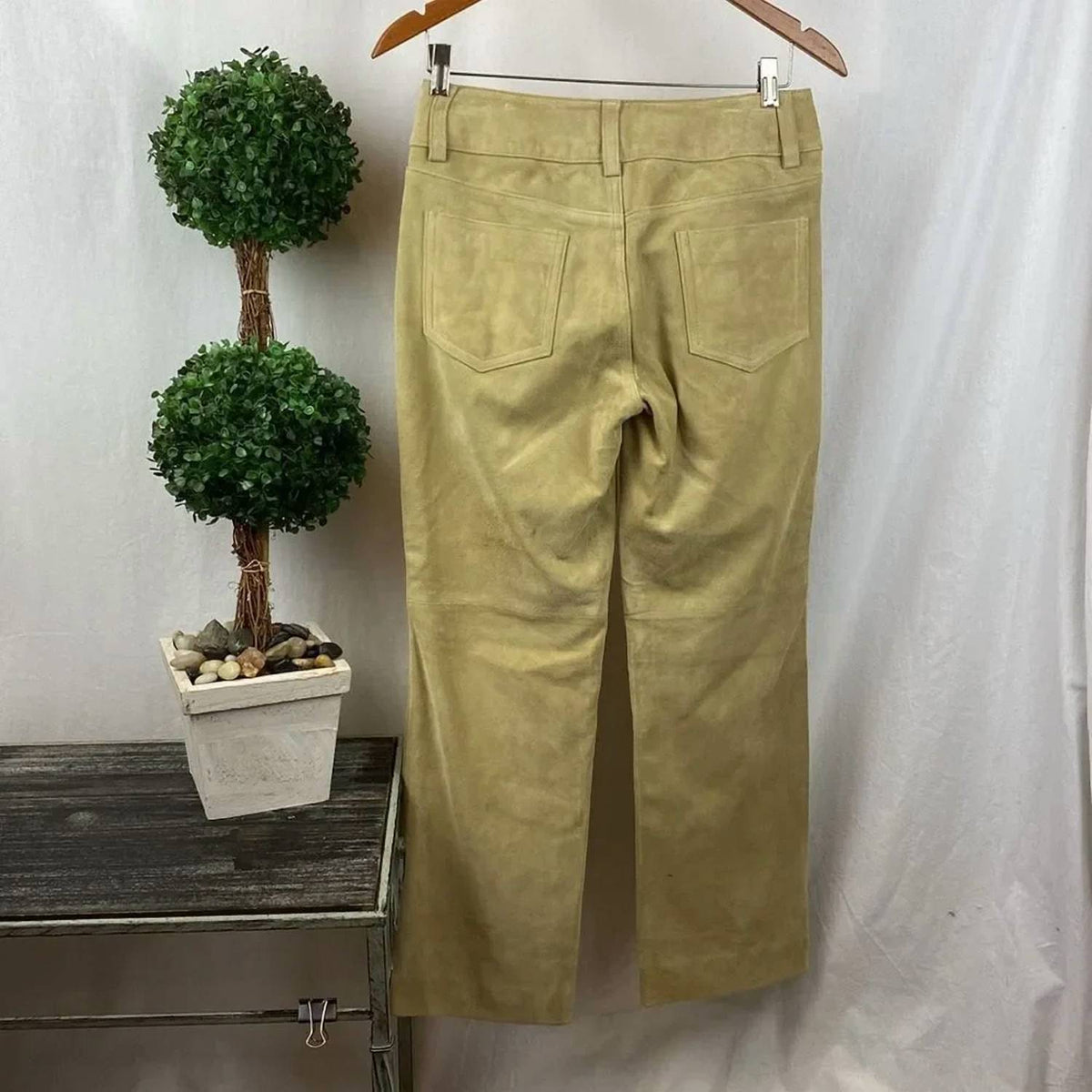 Suede Leather Pants
