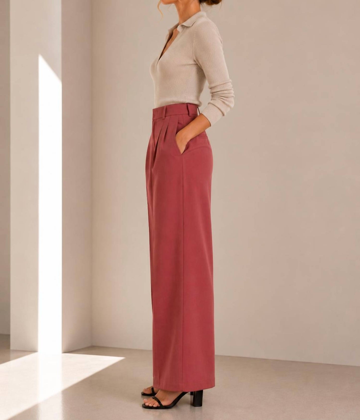 Straight Leg Trouser Pants