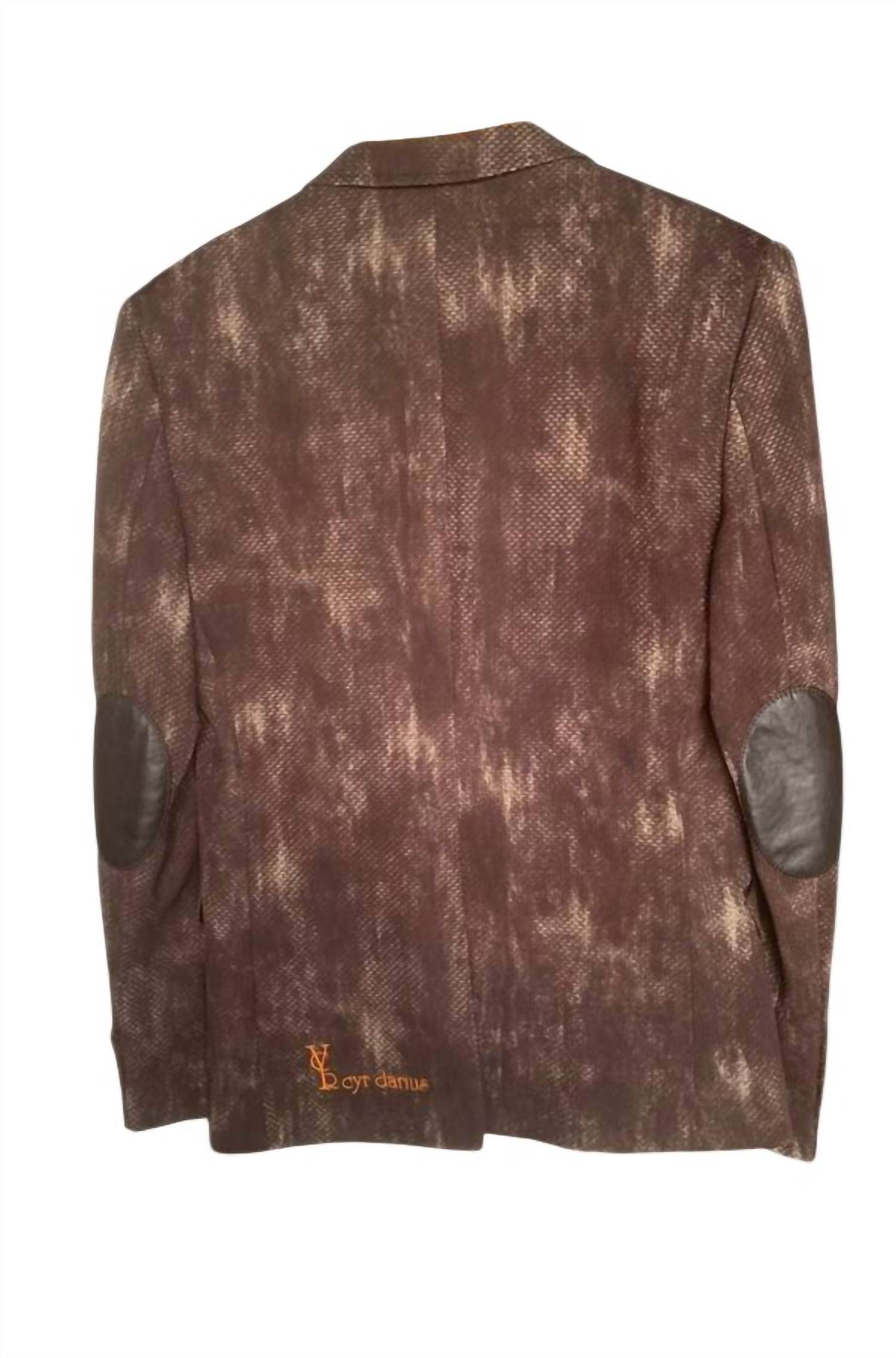 Carlos Amorin - Women Wool & Leather Blazer - Rack Hunt -