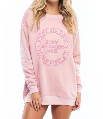 BRUNETTE THE LABEL - Uplift All Babes Crewneck Sweatshirt - Rack Hunt