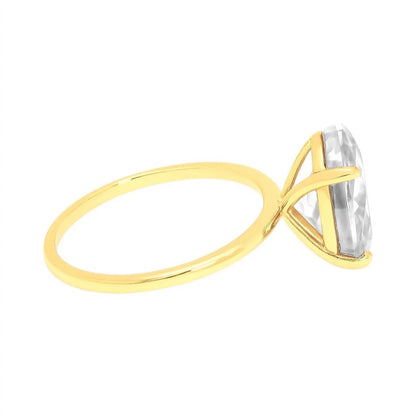 Allyanna Gifts - Women's Solitaire Oval Moissanite Ring - alternate view - Rack Hunt