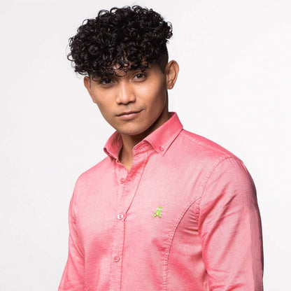 Men's Oxford Frog Button Down Shirt