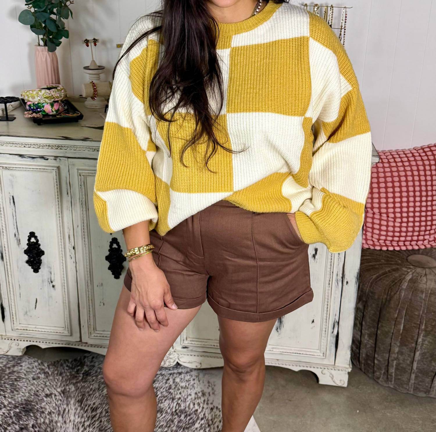 LDC - Checkered Chunky Sweater - Rack Hunt -