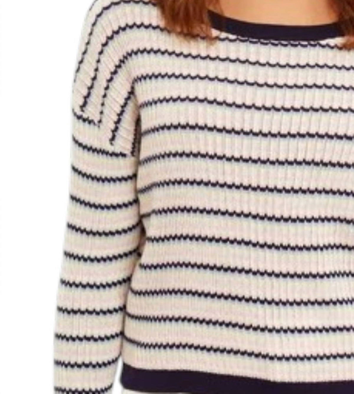 Indi Stitch Stripe Crew Sweater