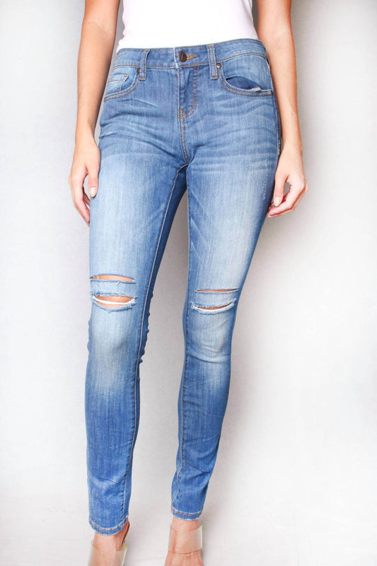 Belk - Midrise Ripped Skinny Jeans - Rack Hunt -