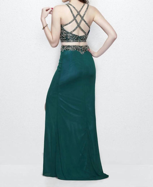 Two-piece Long Evening Dress