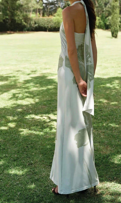 Ramtin Puhi Long Dress Halter Neck