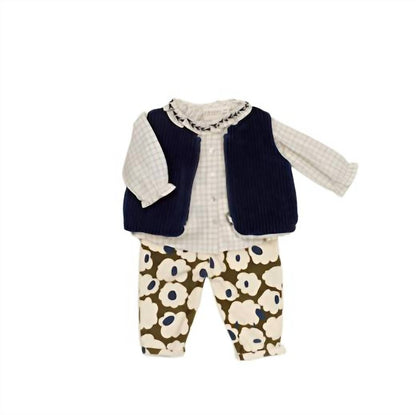 Kid's Velvet Sheep Print Pants
