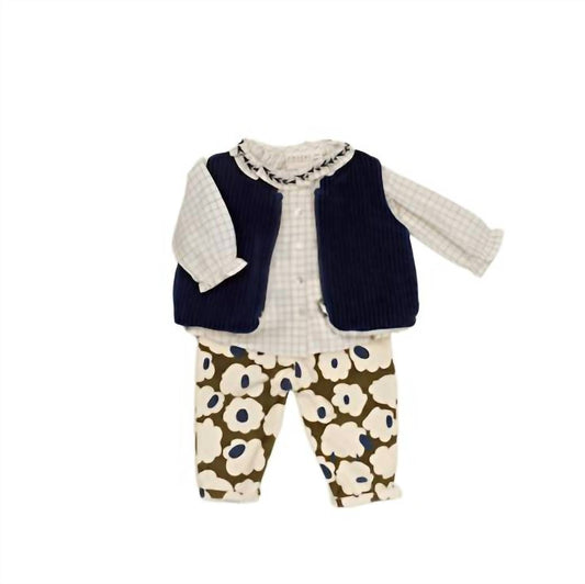 Kid's Velvet Sheep Print Pants
