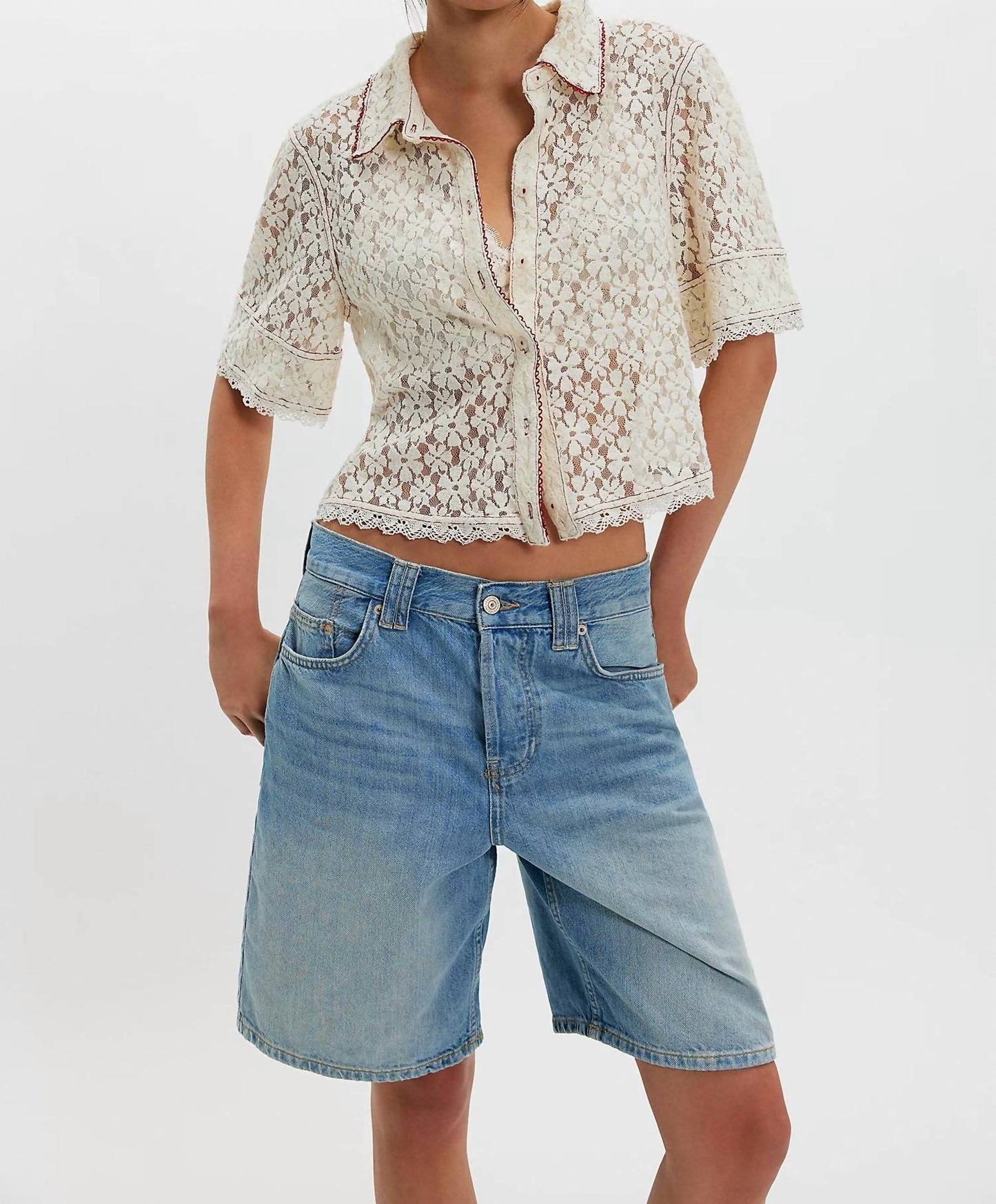 MANNIE LACE BUTTONDOWN