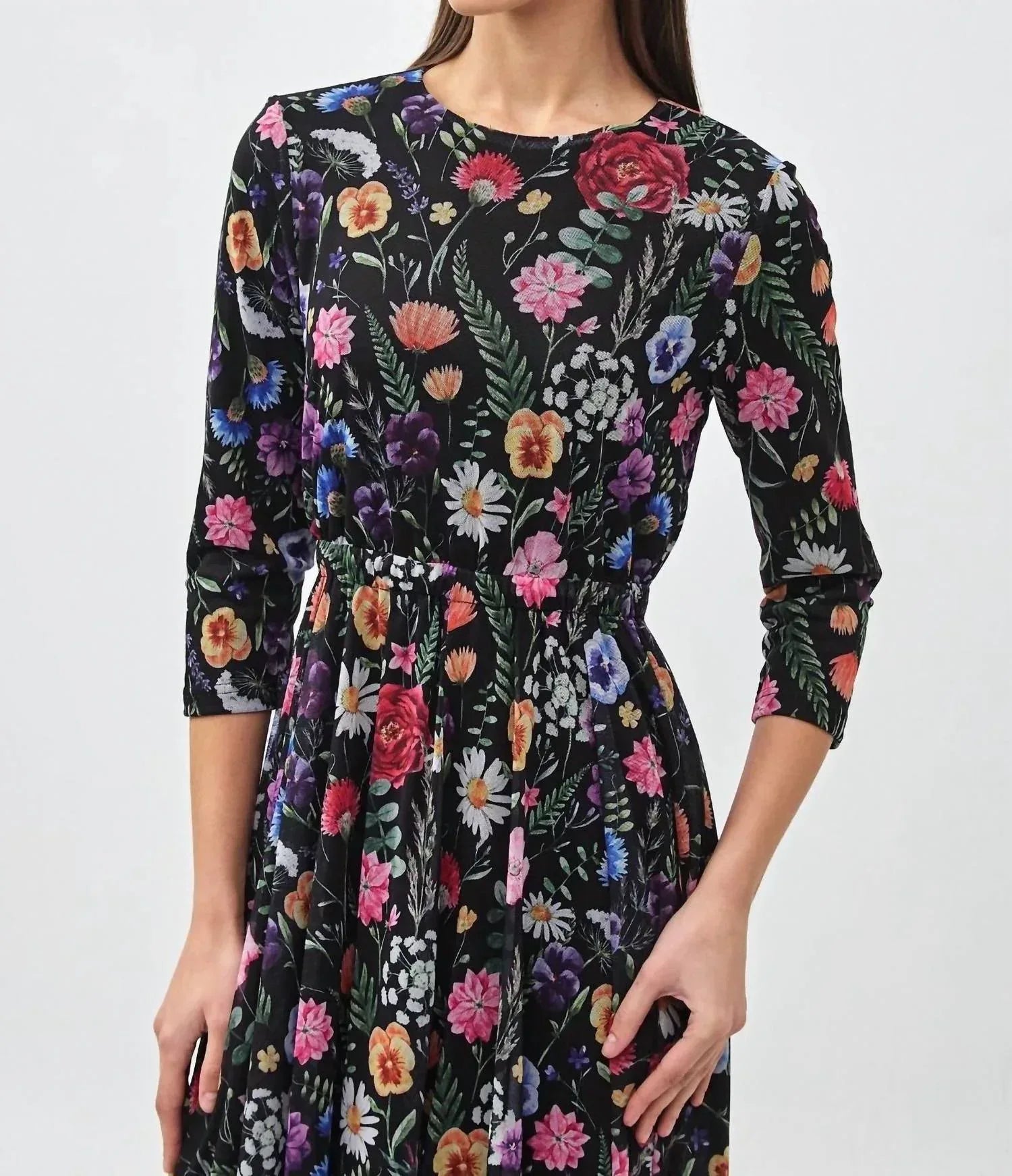 Camellia - Valentina Floral Print Mesh Maxi Dress - Rack Hunt