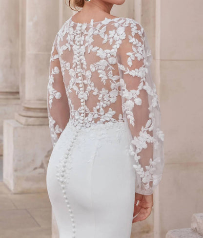 Riley Stretch Crepe Wedding Dress