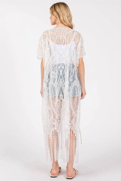 Elegant Lace Fringe Kimono